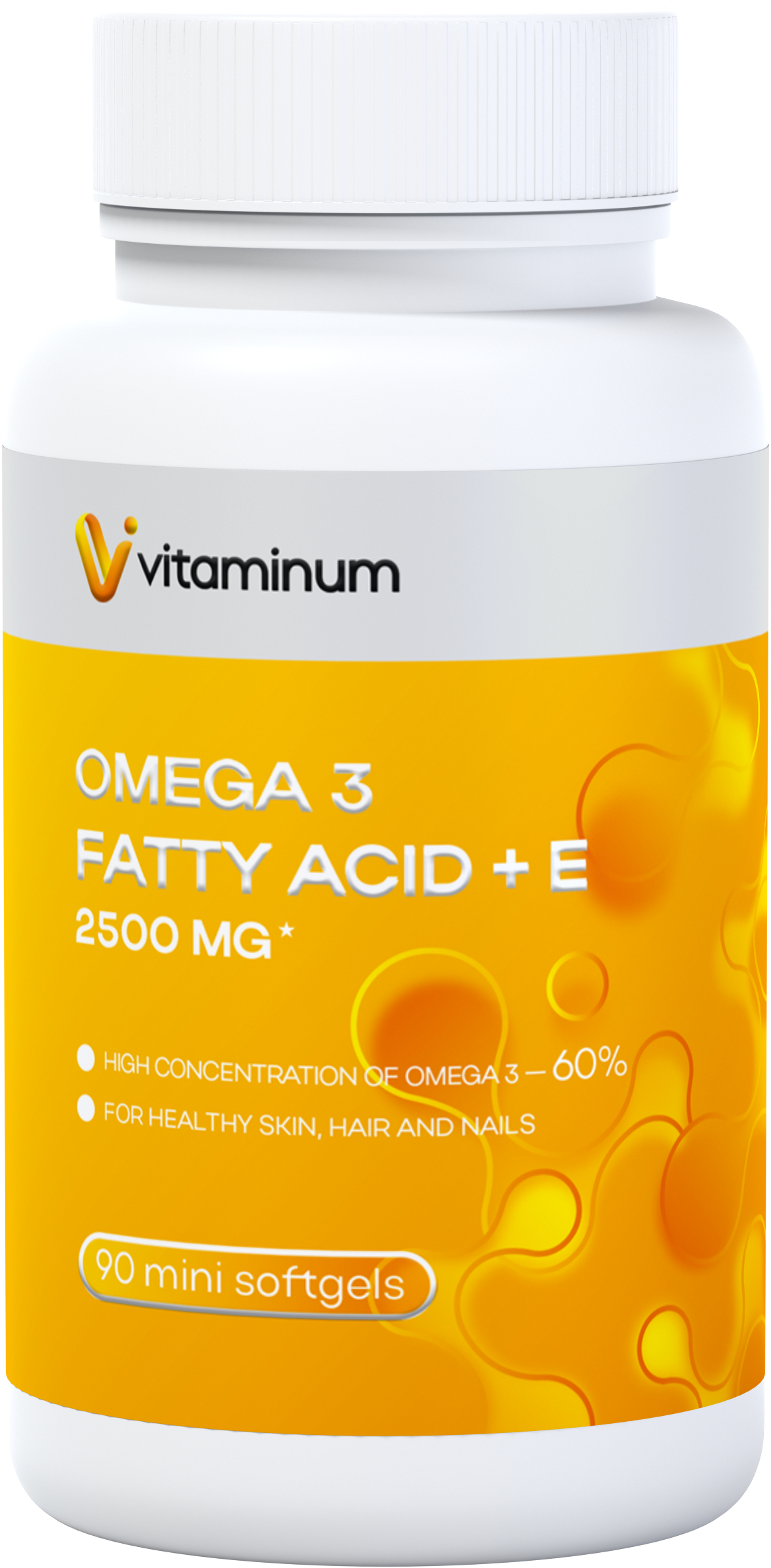  Vitaminum ОМЕГА 3 60% + витамин Е (2500 MG*) 90 капсул 700 мг   в Пушкине