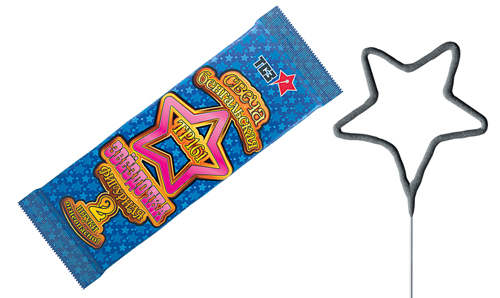  Бенгальские свечи фигурные 2 шт "Звездочка"  в Пушкине